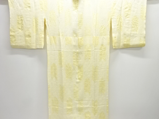 JAPANESE KIMONO / HITOE JUBAN / SILK / SHIBORI / ARROW FEATHER